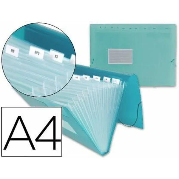 Papkė su skyriais Liderpapel FU13 Žalia A4