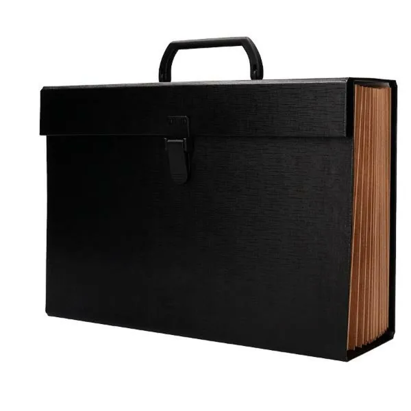 Papkė su skyriais Liderpapel MF01 Juoda