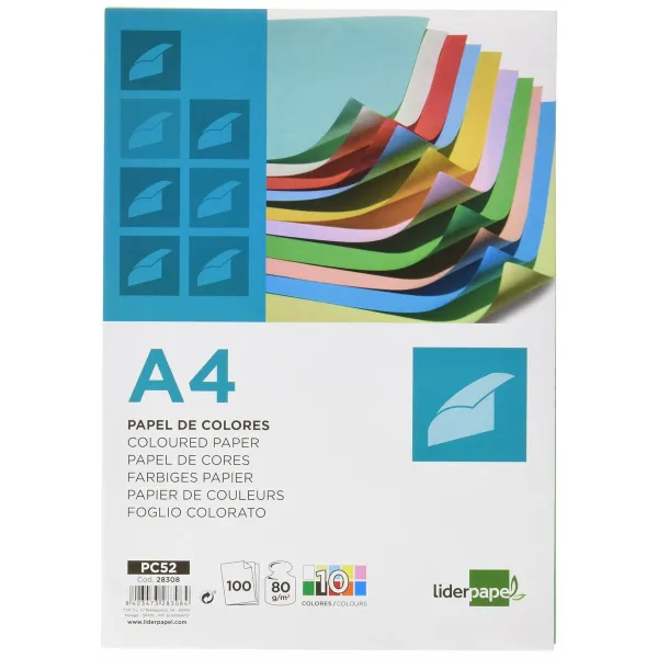 Kancelejas Komplekts Liderpapel PC52 Daudzkrāsains 100 Loksnes