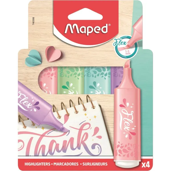 Маркер Maped 740308 Зеленый 4 Предметы (4 штук)