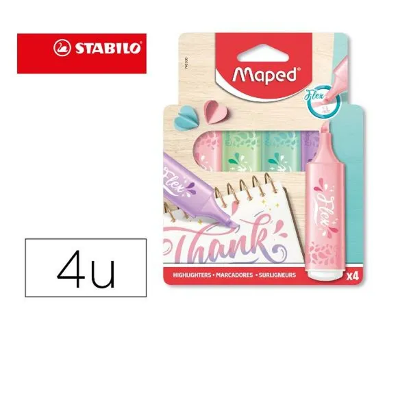 Korostuskynä Maped 740308 Vihreä 4 Kappaletta (4 osaa)