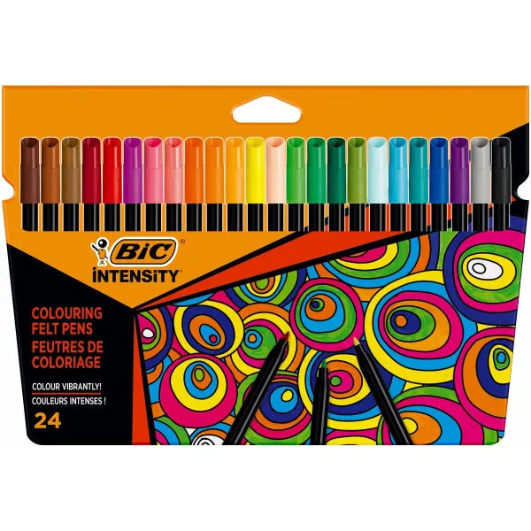 Flomasteru Komplekts Bic 978035 Melns Daudzkrāsains 24 Daudzums