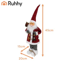 Ziemassvētku vecīša figūriņa 45 cm Ruhhy 22352