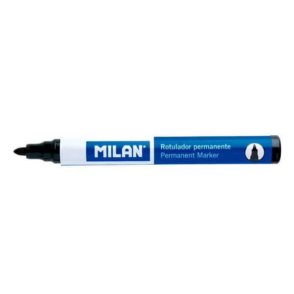 Permanenttimarkkeri Milan Musta Ø 4 mm Pyöreä kärki (12 osaa)
