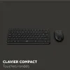 Keyboard and Mouse Mobility Lab CP420W Mini Black AZERTY