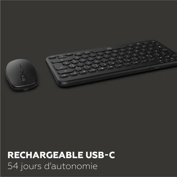 Keyboard and Mouse Mobility Lab CP420W Mini Black AZERTY