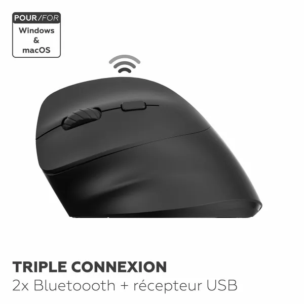 Pele Mobility Lab ERGO M30W LEFT Melns Vertikāli