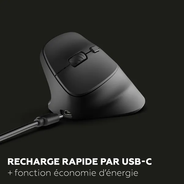 Pele Mobility Lab ERGO M30W LEFT Melns Vertikāli