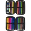 Dvigubo pieštuko dėklas Milan Sunset Juoda Žalia 19,5 x 13 x 5 cm 36 Dalys
