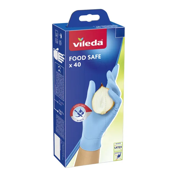 Vienkartinės pirštinės Vileda Food Safe 171013 S/M (40 vnt.)
