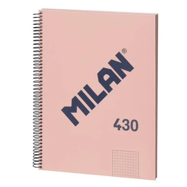 Блокнот Milan 430 Розовый A4 80 Листья (3 штук)