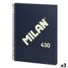 Блокнот Milan 430 Синий A4 80 Листья (3 штук)