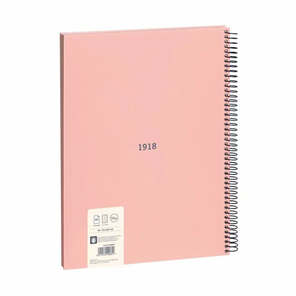 Notebook Milan 430 Pink A4 80 Sheets (3 Units)