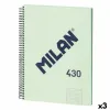 Muistikirja Milan 430 Vihreä A4 80 Levyt (3 osaa)