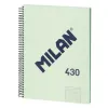 Блокнот Milan 430 Зеленый A4 80 Листья (3 штук)