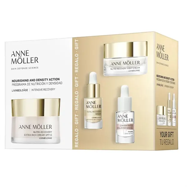 Anne Möller Livingoldâge Crema Extra Rica Nutri-Recuperadora SPF15 50ml Set 4 Pieces