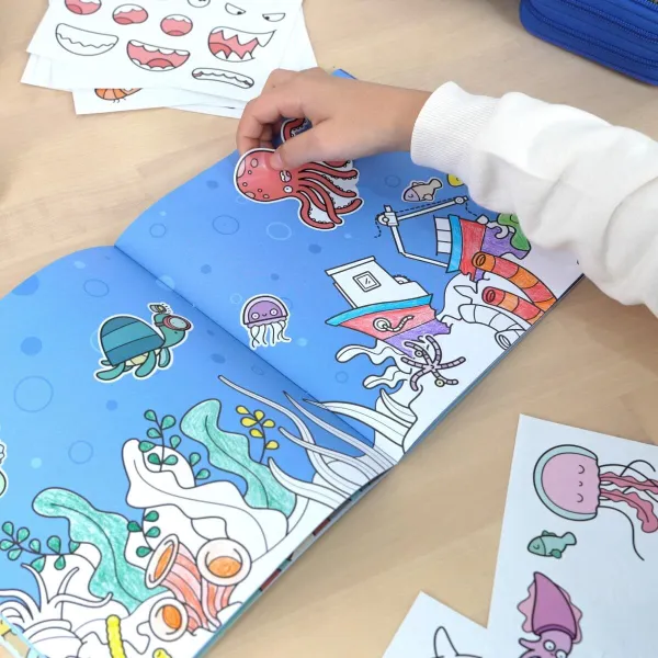 Picture Block for Colouring In Milan Blue odissey