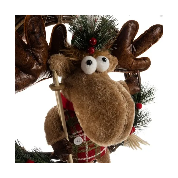 Christmas wreath for door - reindeer Ruhhy 22316