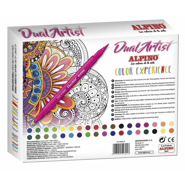 Žymeklių rinkinys Alpino Dual Artist Spalvotas 36 Dalys
