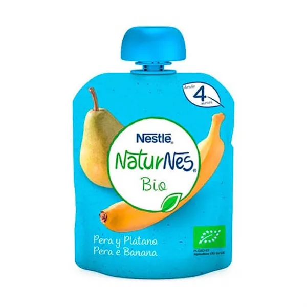 Nestlé Naturnes Bio Pear Banana 90g bag