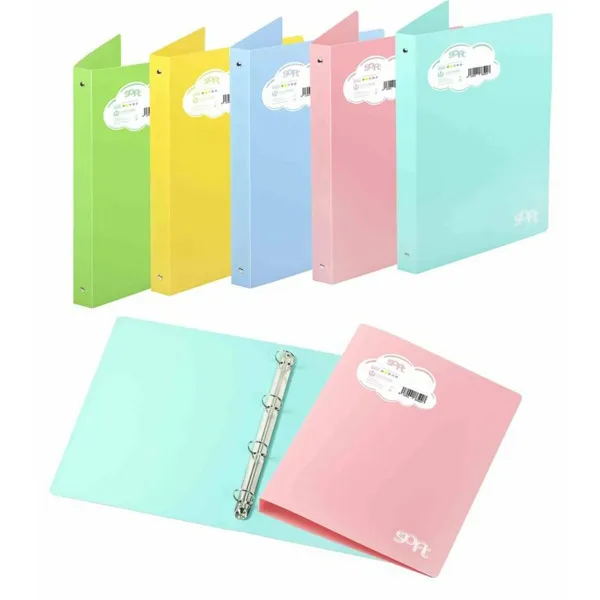 Ring binder Carchivo Pastel Blue Sheet 32 x 27 x 3 cm 5 Pieces