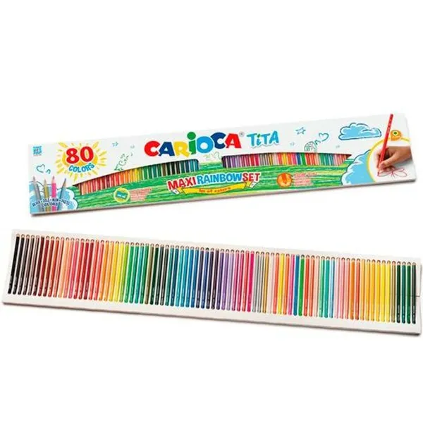 Krāsainie zīmuļi Carioca Tita Daudzkrāsains 80 Daudzums