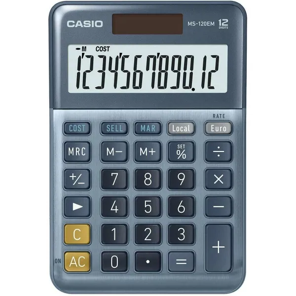 Kalkulators Casio MS-120EM Zils