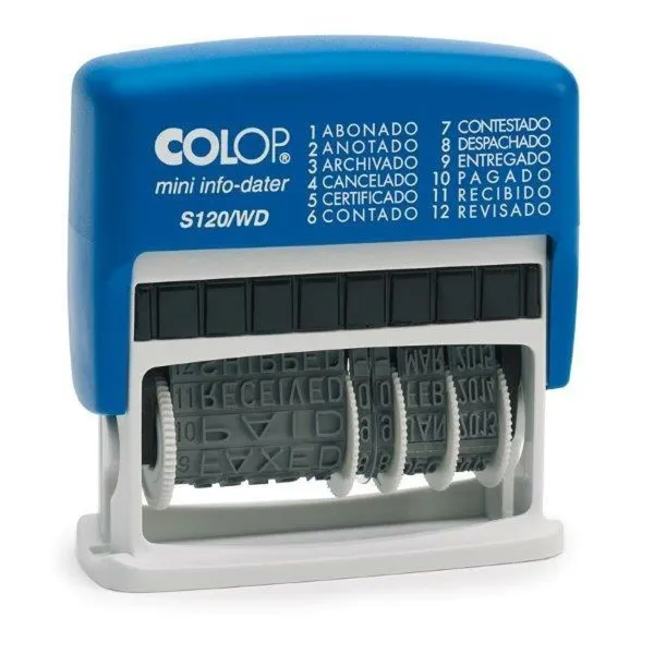 печать Colop S120/WD Дата 4 x 42 mm Синий