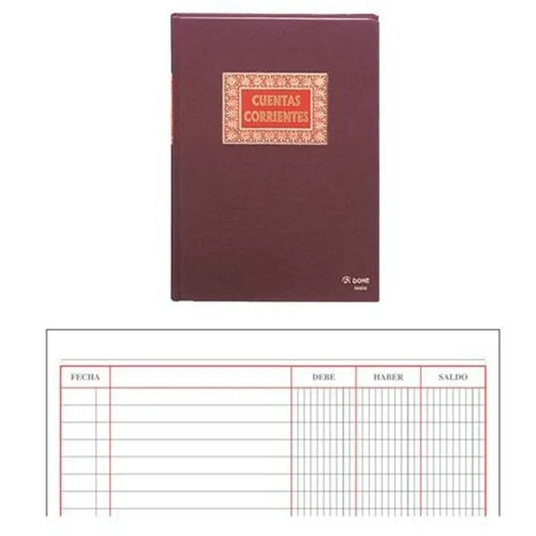 Account Book DOHE 09908 Burgundy A4 Sheet 100 Sheets