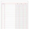 Account Book DOHE 09908 Burgundy A4 Sheet 100 Sheets