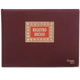 Книга регистрации участников DOHE 09914 Бордовый A4 Лист 100 Листья