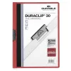Aplankas dokumentams Durable Duraclip 30 Raudona Skaidrus A4 25 Dalys
