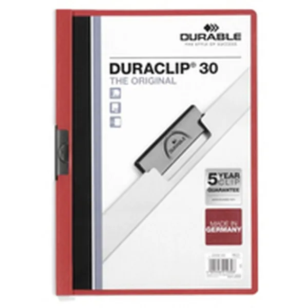 Dokumendimapp Durable Duraclip 30 Punane Läbipaistev A4 25 Tükid, osad