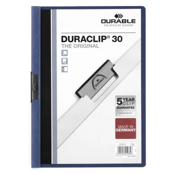 Dokumentu Glabātājs Durable Duraclip 30 Tumši zils Debesu zils A4 25 Daudzums