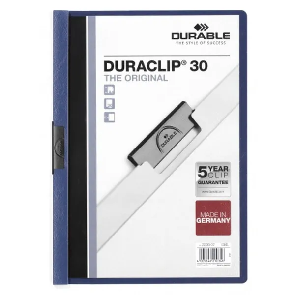 Dokumentu Glabātājs Durable Duraclip 30 Tumši zils Debesu zils A4 25 Daudzums