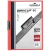 Dokumentu Glabātājs Durable Duraclip 60 Sarkans Caurspīdīgs A4 25 Daudzums