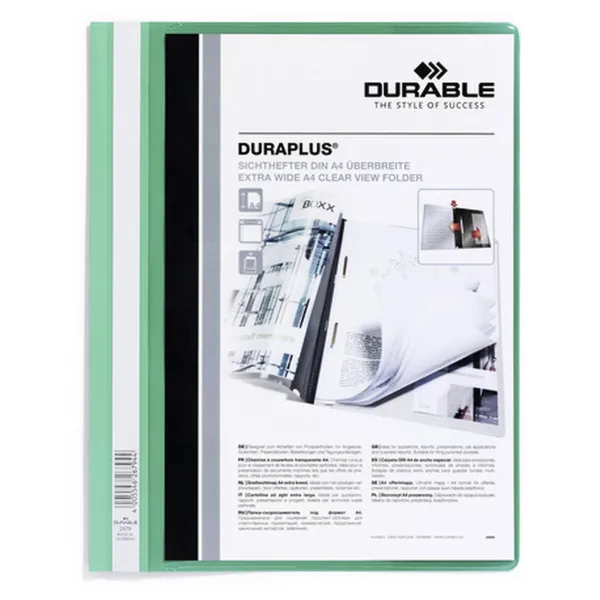 Dokumentacija Durable Fástener Duraplus Skaidrus Žalia A4 (25 vnt.)