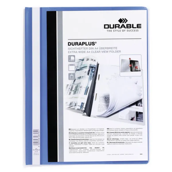 Dokumentu Turētājs Durable DURAPLUS Zils Caurspīdīgs A4 25 Daudzums