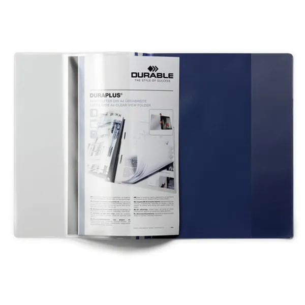 Dokumentacija Durable DURAPLUS Skaidrus Tamsiai mėlyna A4 (25 vnt.)