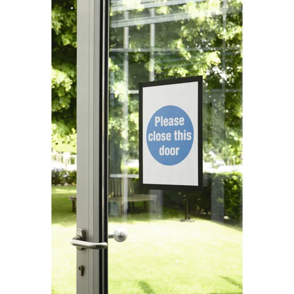 Information Frame Durable Black Transparent Magnetic 2 Pieces (2 Units)