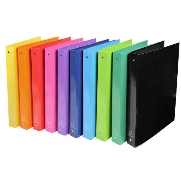 Gredzenveida stiprinājums Exacompta Daudzkrāsains A4 32 x 26 x 3 cm Izklāts Kartons