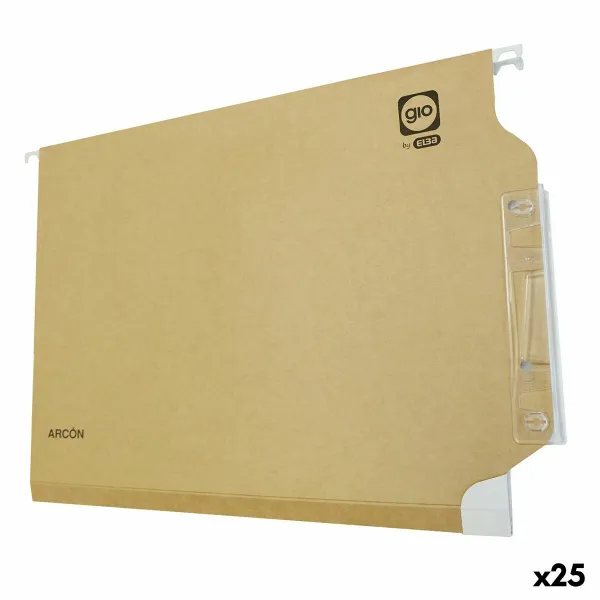 Suspension files Elba Arcón White Brown Sheet Name label Viewer Transparent