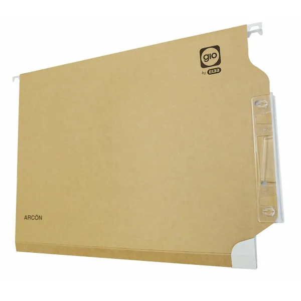 Suspension files Elba Arcón White Brown Sheet Name label Viewer Transparent