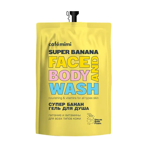 Natura Siberica Cafe Mini Gel De Cara y Cuerpo Super Banana Recarga 450ml