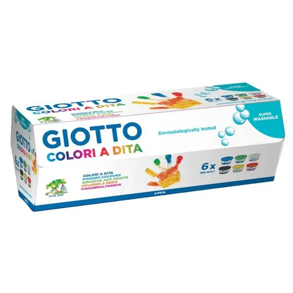 Pirkstu krāsa Giotto    Daudzkrāsains 6 Daudzums 100 ml
