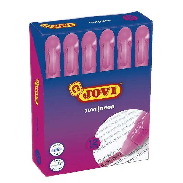 Fluoresentti tussi Jovi Jovi!neon Fuksia 12 Kappaletta