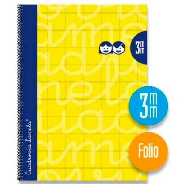Užrašų knygelė Lamela Geltona Lapas 80 Paklodės 21,5 x 31,5 cm 3 mm 5 Dalys