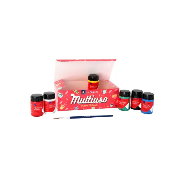 Tempera La Pajarita Daudzkrāsains 35 ml (6 Daudzums)