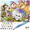 Maalaus numeroiden mukaan 40x50cm - kissat Maaleo 22781