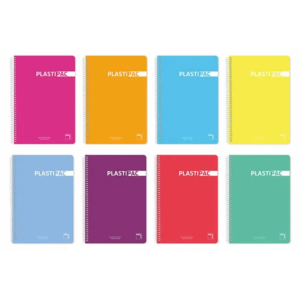 Notebook Pacsa Plastipac Multicolour Sheet 80 Sheets 21,5 x 31,5 cm 5 Pieces